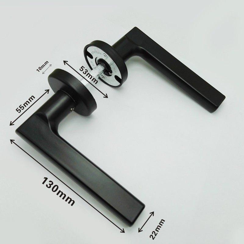 1 Pair Stainless Steel Passage Door Handle Silent Reversible Handle for Bedroom Bathroom Door Furniture Hardware Accessories