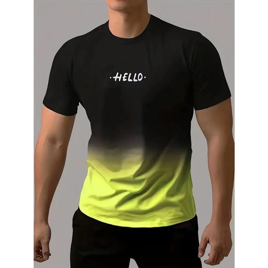 XL-7XL Мужские топы с круглым вырезом и коротким рукавом с 3D-принтом Летние футболки больших размеров