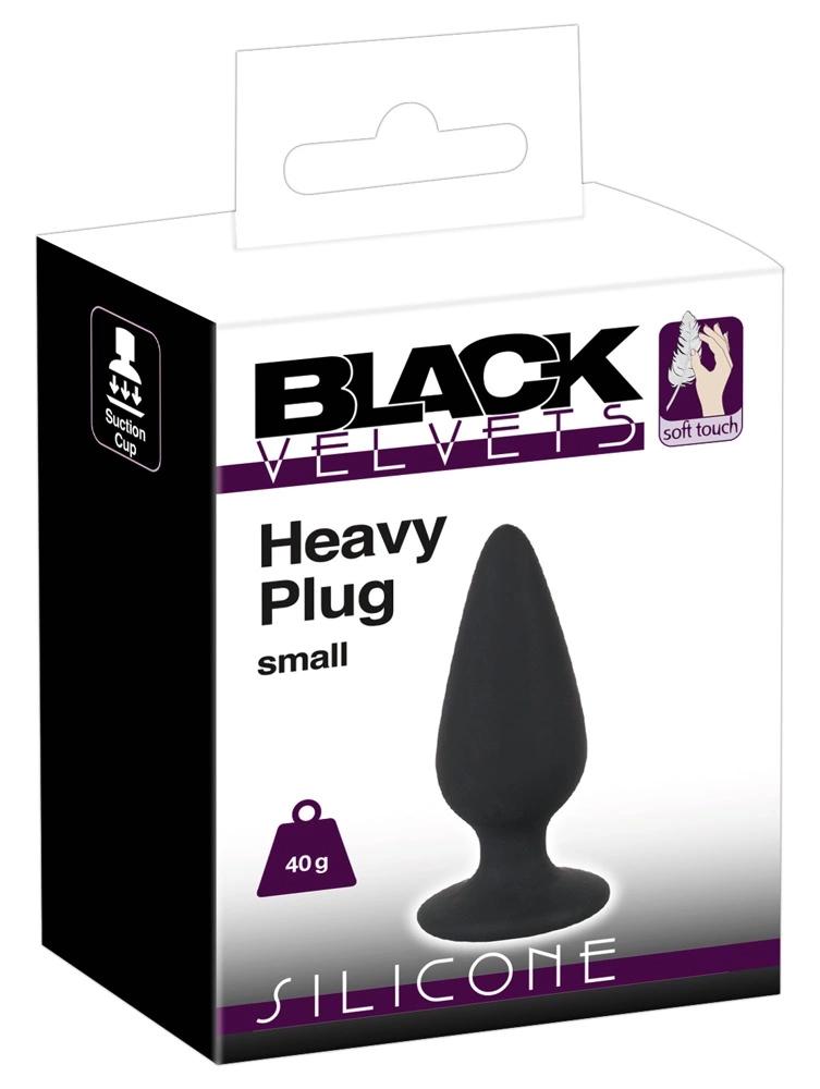 Tapered Heavy Anal Plug Small (7.8cm) - Black Velvets