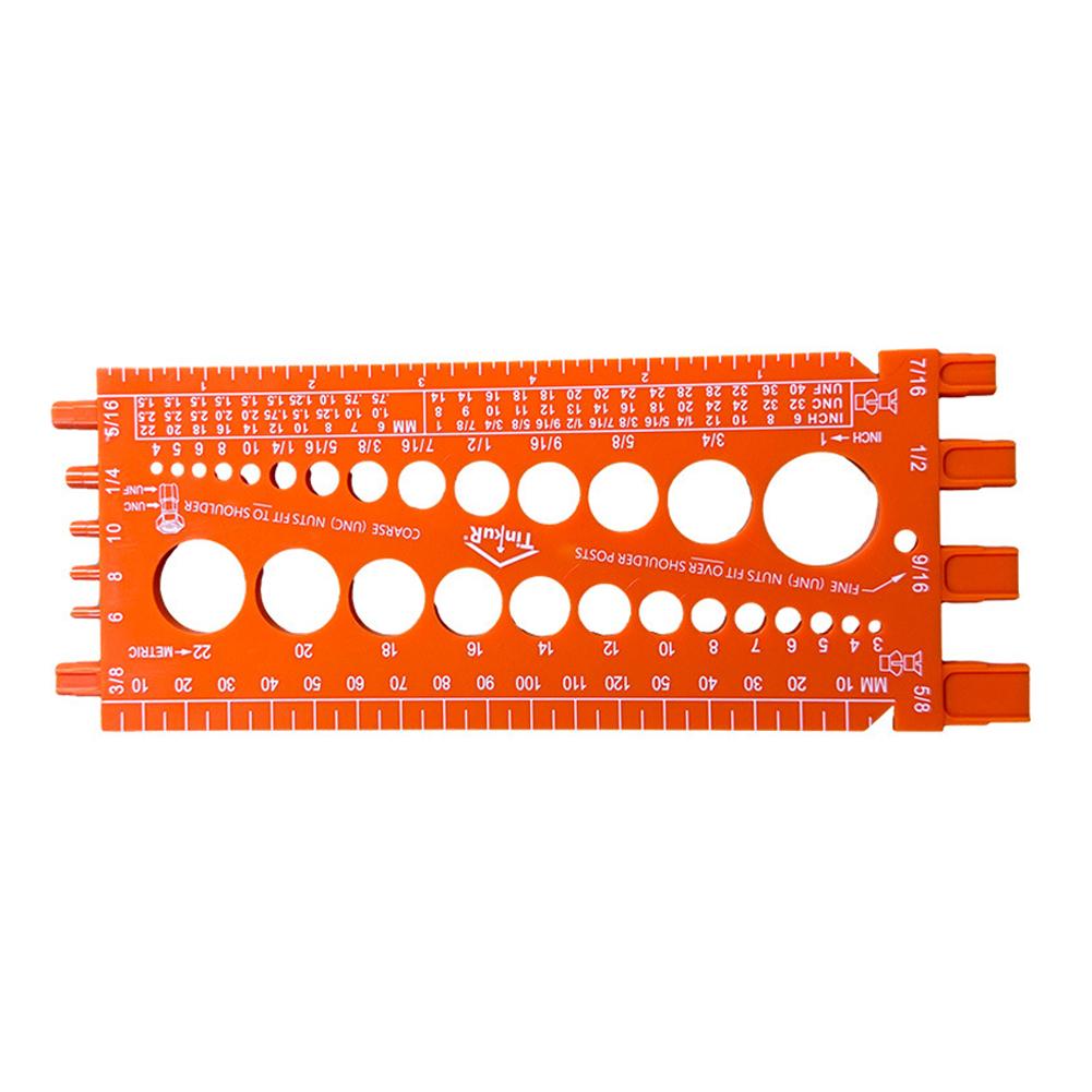 Калибр для проверки размера гайки и болта для тестера метрической и британской резьбы. Простой инструмент для идентификации размера.