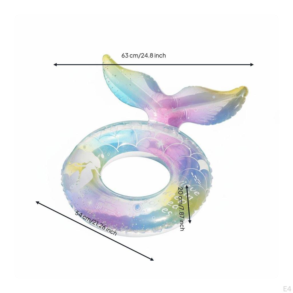 Mermaid Tail Swim Tube Instagrammable Pool Accessory Whimsical Design Fish Scale