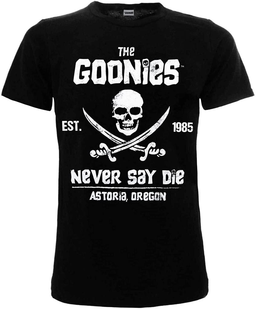 Футболка для взрослых The Goonies Черная NEVER SAY DIE Официальная ОРИГИНАЛ