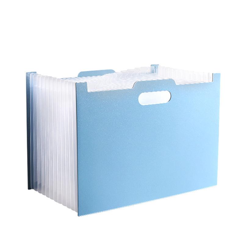 A4 Multi-Layer Accordion Handbag: 13-Pocket Large Capacity Desktop Storage Folder for Students.