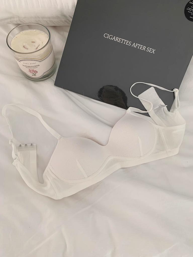 Girls bras, underwear, women's small breasts gathered without steel rims, thin seamless anti-sagging bra