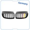 High quality For BMW 3 Series 2005-2008 E90 E91 Double Slats Gloss Black Grills E90 Grill Front Kidney Grille