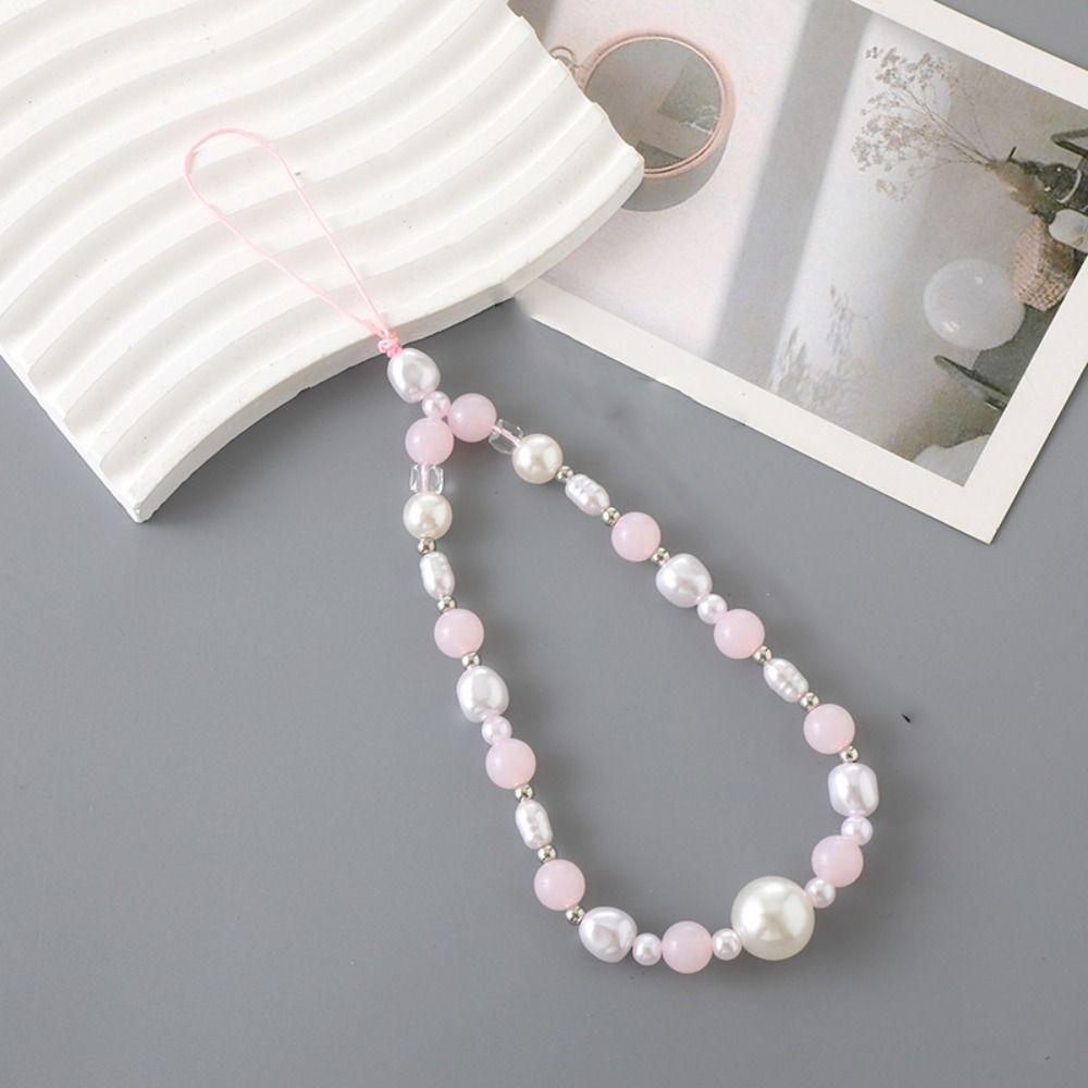 Bow Mobile Phone Bead Chain Love Mobile Phone Lanyard Hanging Rope Bead Phone Strap  Jewelry