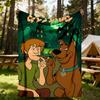 1 шт. Плед Scooby-Doo для улицы, легкий, фланелевый, мягкий и теплый, для всех сезонов, для улицы, кемпинга, гостиной, офиса, L1106102