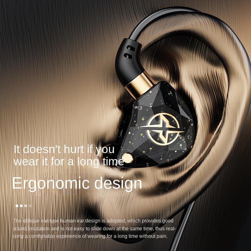 X6 Сабвуфер ушного типа для мобильного телефона Проводные наушники-вкладыши