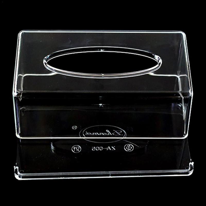 1 piece transparent towel box towel holder with living room storage at home Useful tissue dispenser |