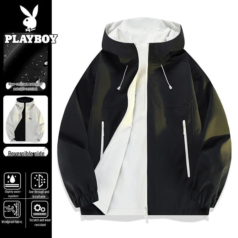 PLAYBOY Унисекс двусторонняя уличная куртка с капюшоном