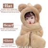 Детские шапки, шарфы, универсальные шапки, осенние и зимние модели, милые и милые для мальчиков и девочек, плюшевые наушники, теплые детские шапки-пуловеры.