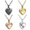 Pet Cremation Jewelry for Ashes Pet Urn Necklace with Paws Print Heart for Dog Cats Ashes Animal Lover Keepsakes Gift