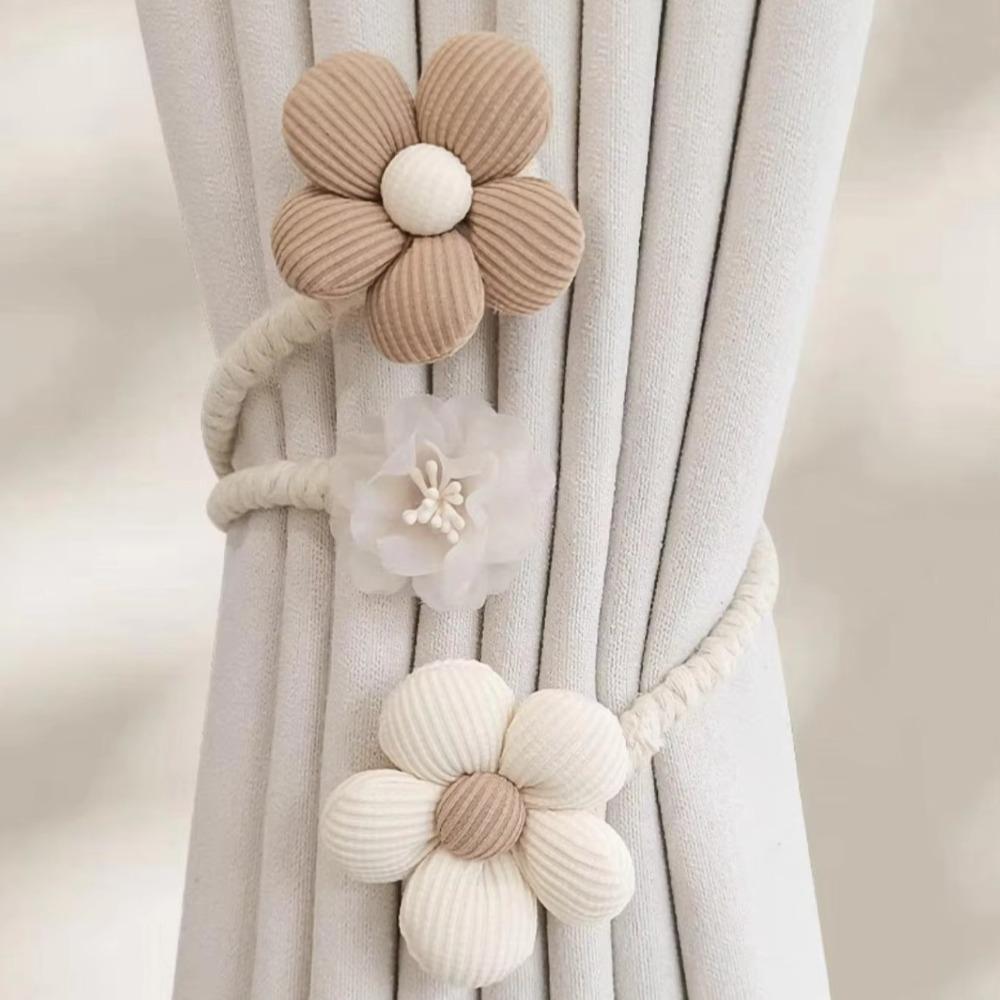 1 PCS Flower Shape Curtain Tieback Elastic Band Curtain Rope Holders Kids Room