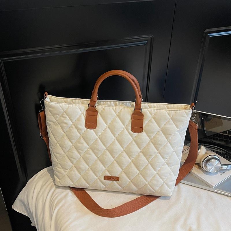 Новая бриллиантовая повседневная хлопковая сумка модная сумочка для поездок универсальная хлопковая стеганая сумка через плечо большой вместимости сумка-мессенджер женская