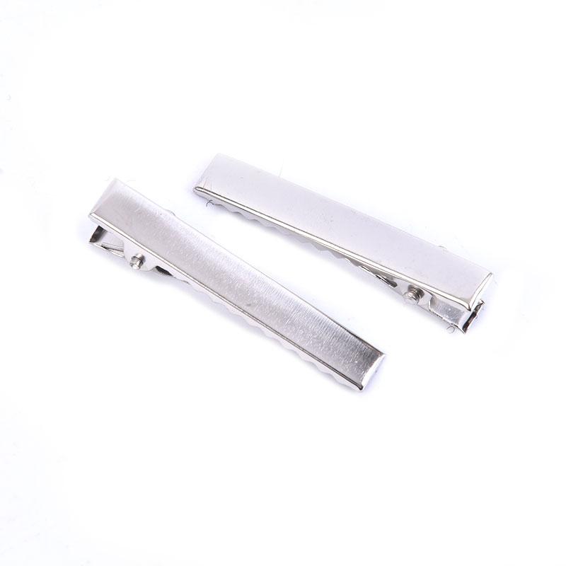 50Pcs Metal Alligator Hair Clips Bow Teethed Barrette Crocodile Clamp Diy Clip