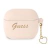 Guess Gua3Lschsp Airpods 3 Cover Pink/Pink Silicone Charm Heart Collection