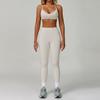 2 Piece Set Women's Tracksuit Fitness Clothes Yoga Sets Sportswear Workout Bra High Waist Leggings Set Gym Clothing Sports Suits