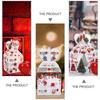 10PCS PVC Transparent Candy Box Christmas Decoration Gift Box and Packaging Santa Claus Snowman Elk Reindeer Candy Apple Boxes