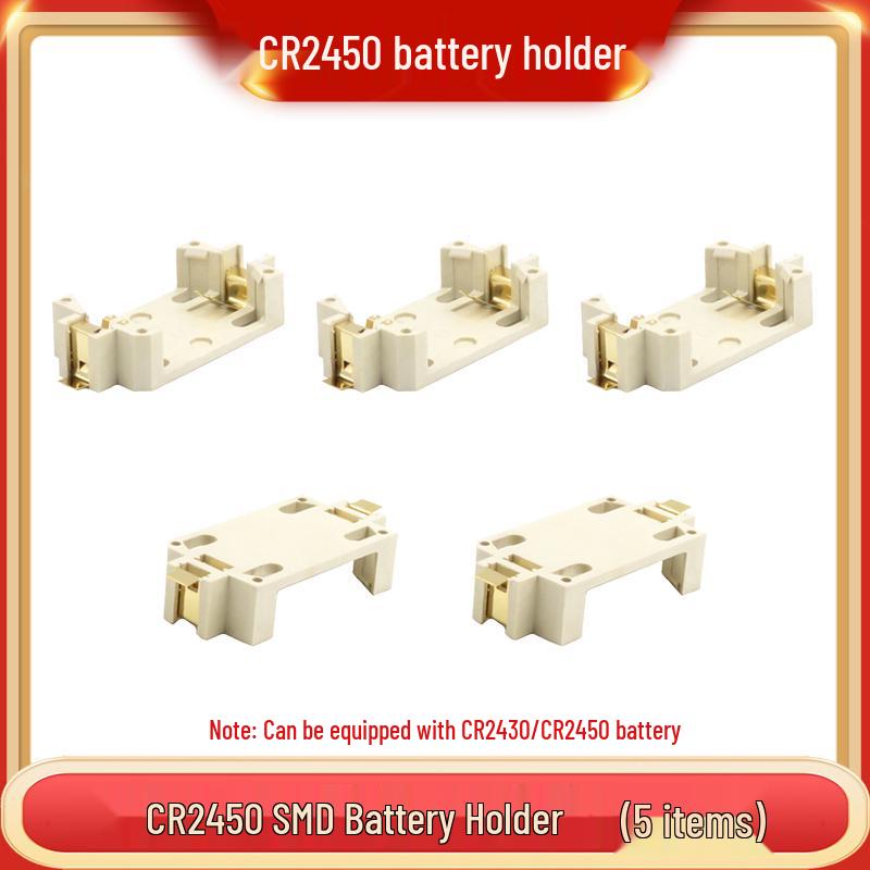 3V Coin Battery Holder for CR2032, CR1220, CR1632, CR2450 - Spring Contact SMD Connector