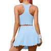 Charmleaks Теннисная юбка 2 предмета Теннисные платья для женщин Спортивное платье для тренировок с шортами и карманами Юбка для бадминтона