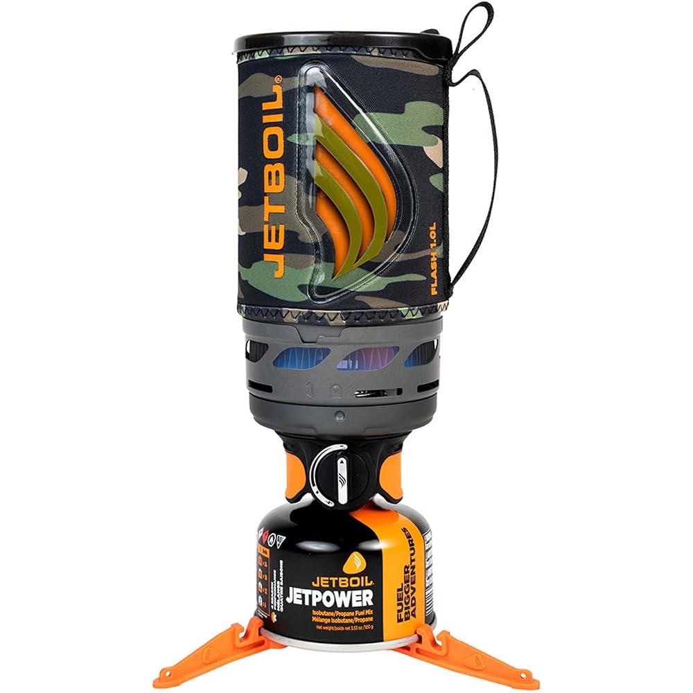 Кемпинговая горелка Jetboil Flash 1,0 л, расцветка Dark Camo, для готовки на открытом воздухе
