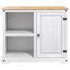 Kitchen Trolley 2 pcs White and Honey Wax Finish 112 x 77 x 91.5 cm