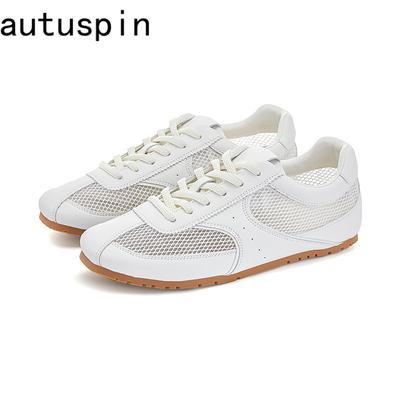 AUTUSPIN Летние туфли-балетки из сетки, женские дышащие из искусственной кожи, для отдыха, кроссовки для улицы, для пеших прогулок, тренировочные кроссовки для женщин