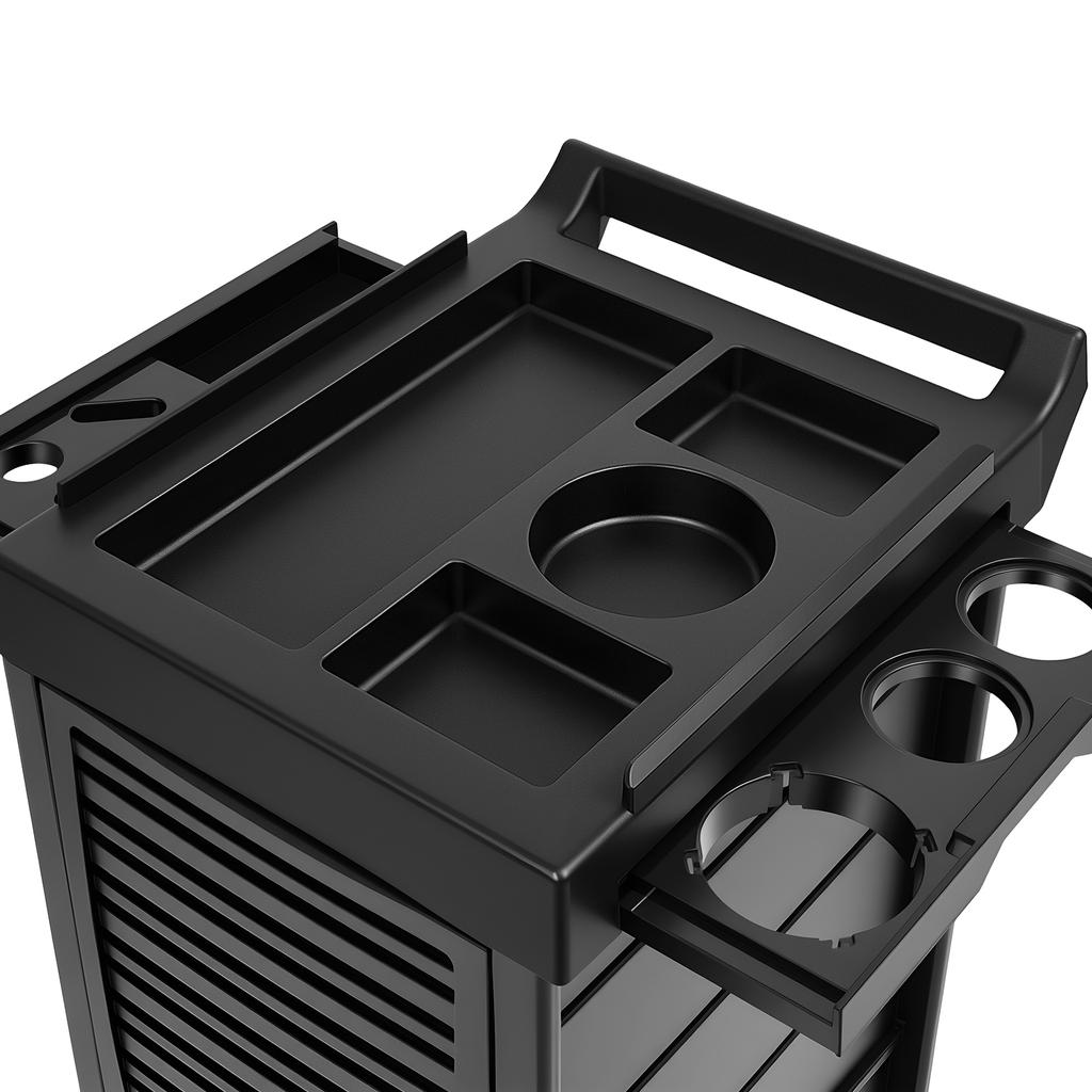 7-ярусная тележка для красоты и парикмахерских принадлежностей, парикмахерская тележка из ПП ПВХ, органайзер для хранения с запираемой конструкцией и колесами для салона, дома 88 см