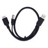 Power Data Cable USB-A To USB 2.0 Micro B Y Type Male To Male for Mobile Hard Disk Black