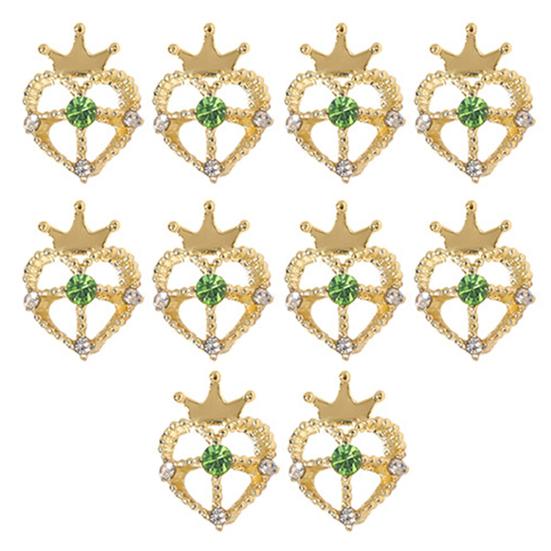 10 шт. стили для ногтей, украшения со стразами, блестящий маникюр, искусство DIY, разнообразные 3D Корона, сердце, подвеска для ногтей