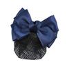 Bowknot Hair Snood Net Elegant Women Barrette Hair Clip Bun Cover for Waitress Nurse Blue Bowknot