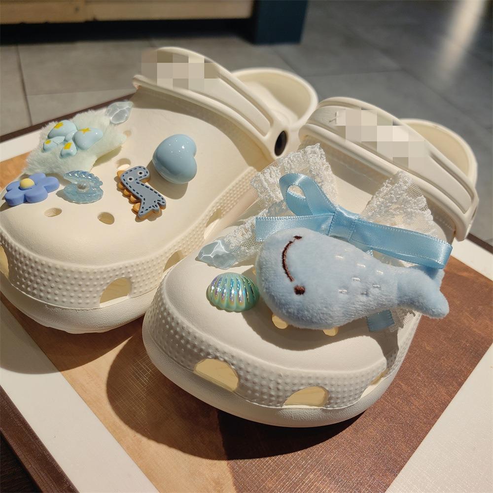 Подвеска для обуви Crocs DIY 3D плюшевые мультяшные животные украшение для обуви пряжка для Croc Подвески для обуви с отверстиями Аксессуары