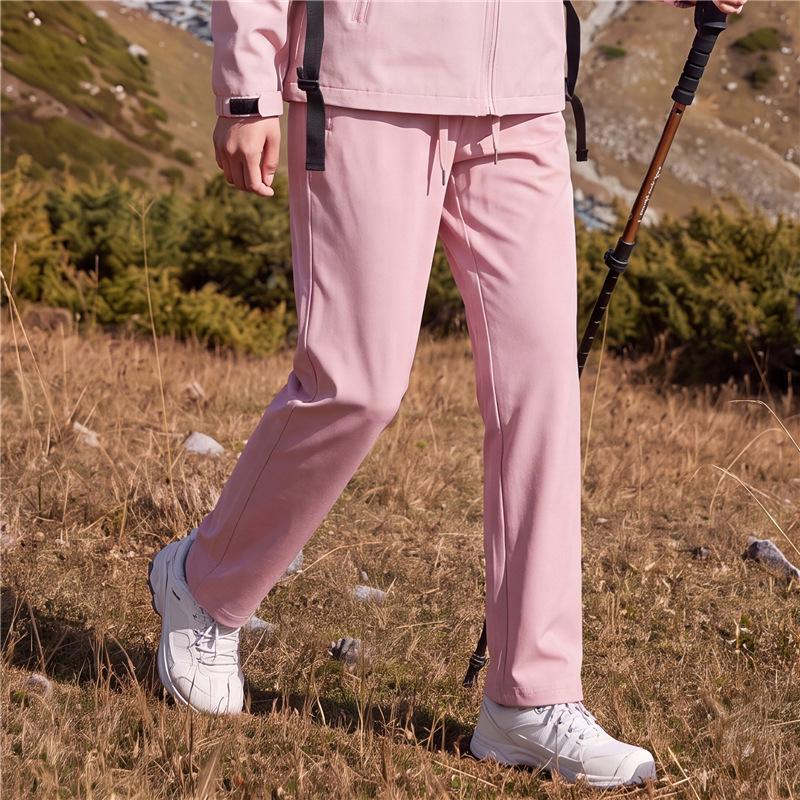Kids' Spring/Autumn Softshell Hiking Pants, Windproof & Waterproof, Straight-Leg, Unisex for Older Children