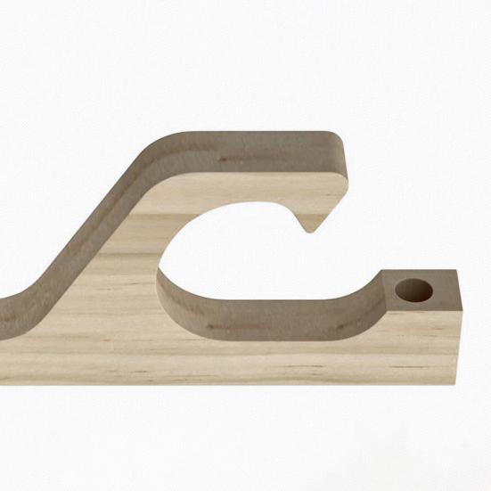 2шт настенный держатель для удочки 5 слотов прочный деревянный горизонтальный