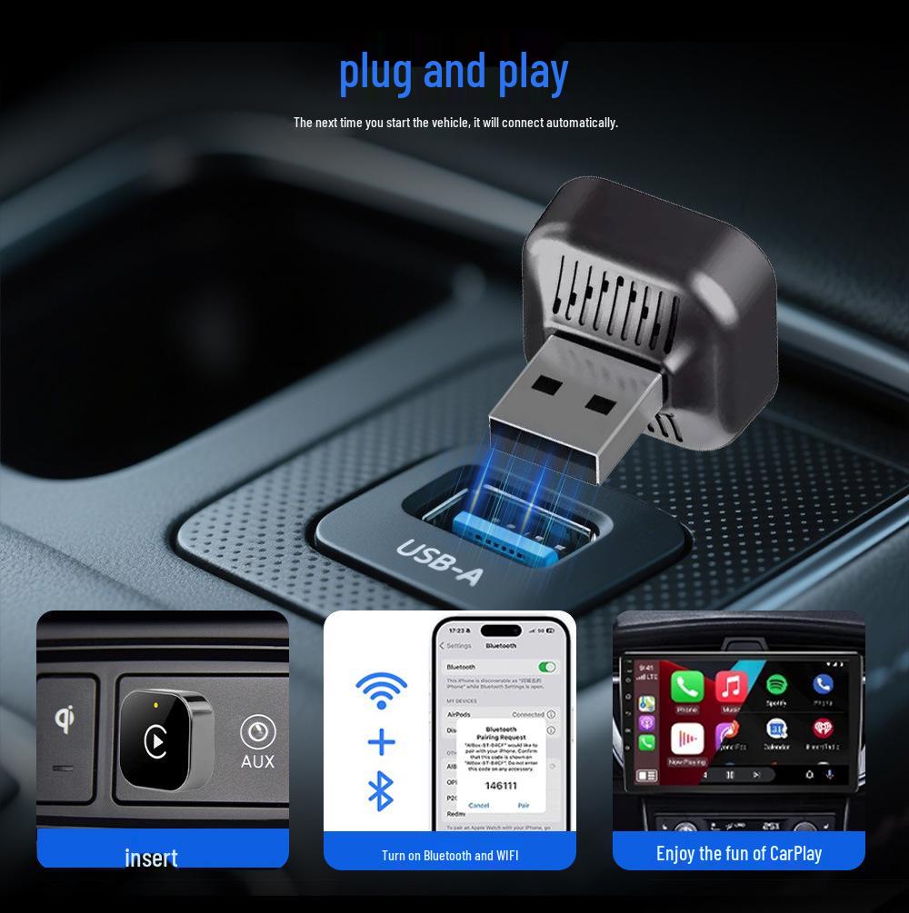 New 2-in-1 Wireless Android Auto & CarPlay Adapter Box
