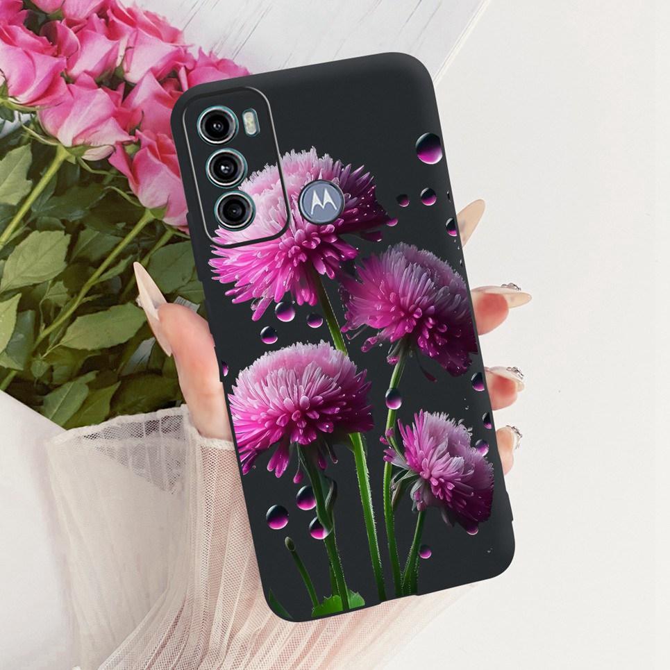 For Motorola Moto G40 Fusion / Moto G60 Phone Case Bow Pattern Colorful Butterfly Flower Back Cover Soft Matte Silicone Casing