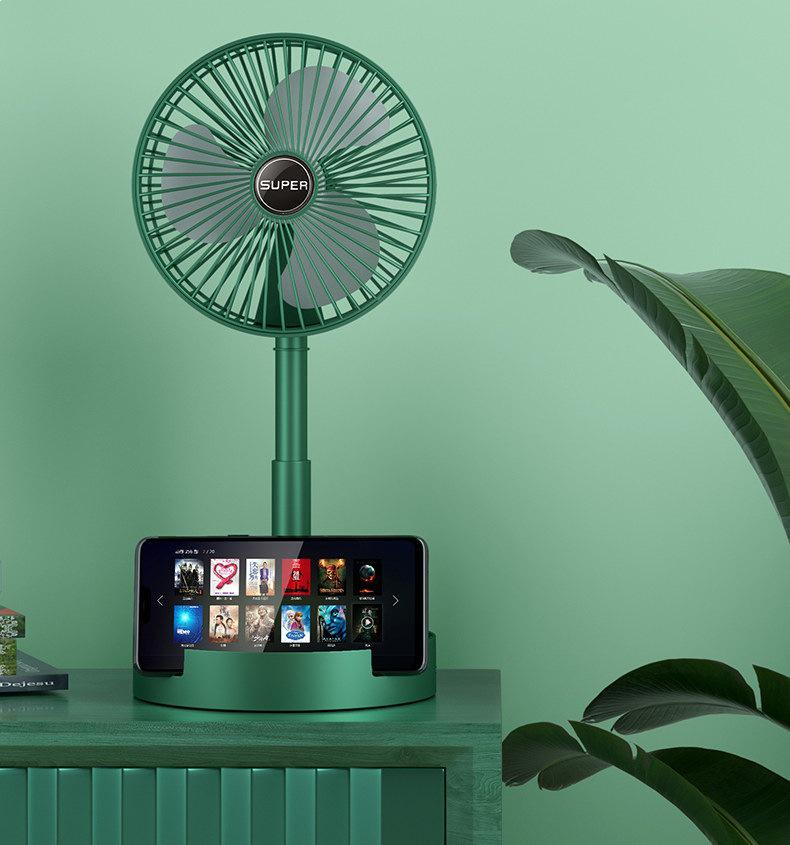 Compact USB Rechargeable Silent Desktop Fan for Office, Dorm, or Bedside Use