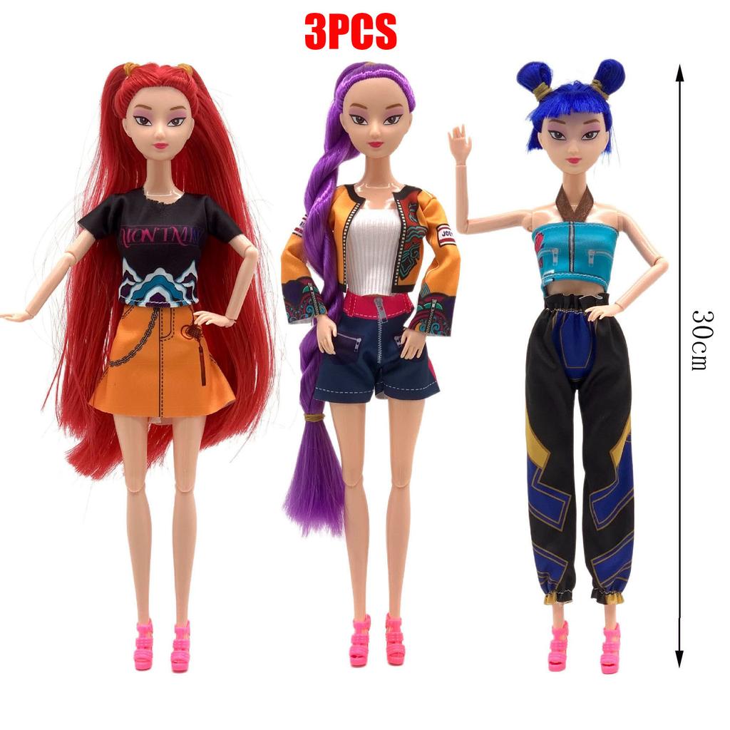 Kpop Игрушка Охотники на демонов 30 см Куклы, Руми Мира Зои Игрушка Экшн-фигурка, Прекрасная принцесса, Куклы для девочек, Пластиковая игрушка для девочек Сделай сам