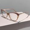 Anti Blue Light Optical Big Glasses Women Cat Eye Vintage Luxury Brand Designer Myopia Prescription Double Color Eyewear Frame
