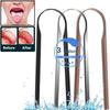 1Pcs Stainless Steel Tongue Scraper Fresh Breath Cleaning Coated Tongue Toothbrush Oral Hygiene U-Shaped Metal Tongue Scraper