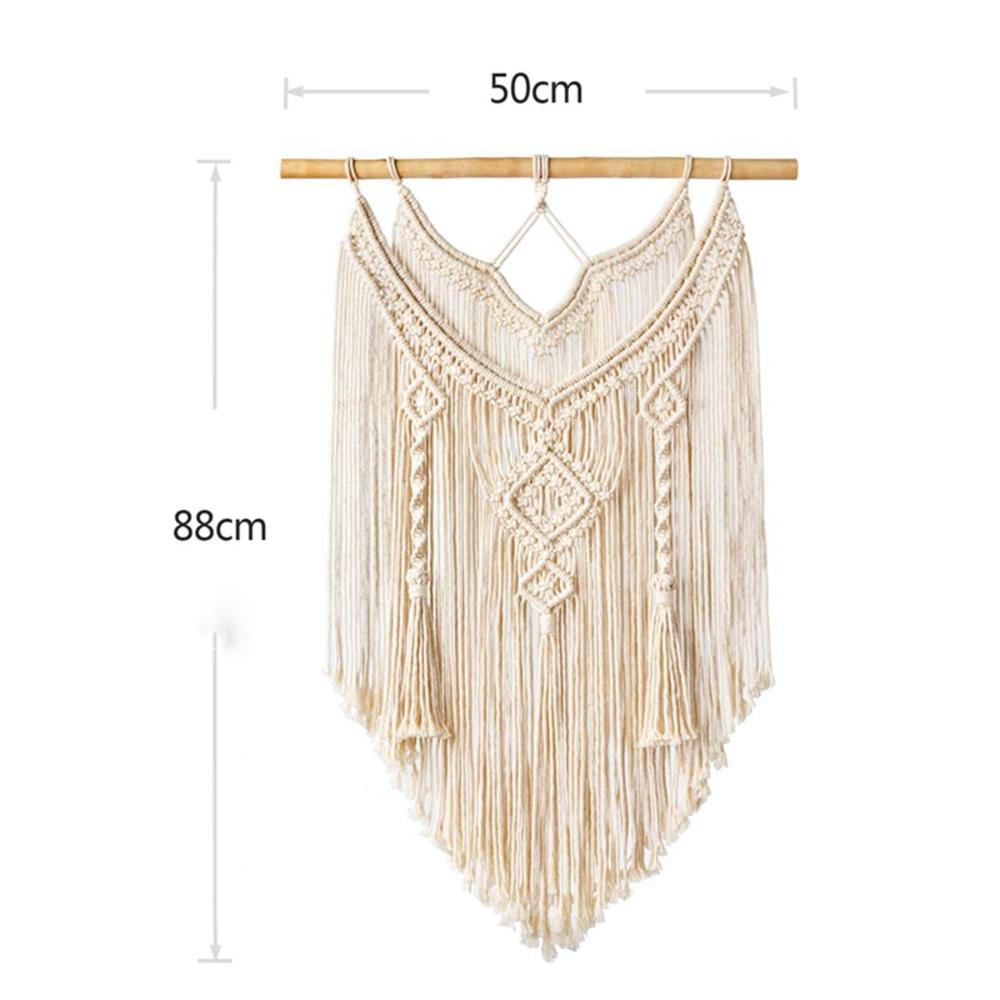 Wall Art Wooden Boho Chic Bohemian Macrame Tapestry Wall Hanging Blanket