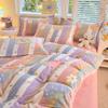 Pink Thick Fleece Flower Duvet Cover For Girls Winter Warm Flannel Quilt Cover 1Pc 150Cm Size Girls' Bedding Funda Nordica Cama