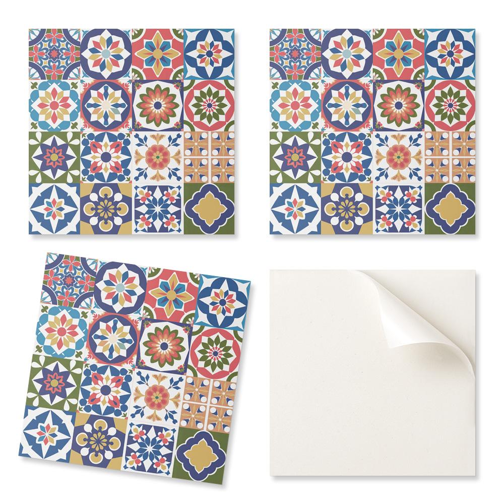 Decorative Vinyl Wall Tiles with Printed Mosaic Patterns in Squares 9x30x30 cm