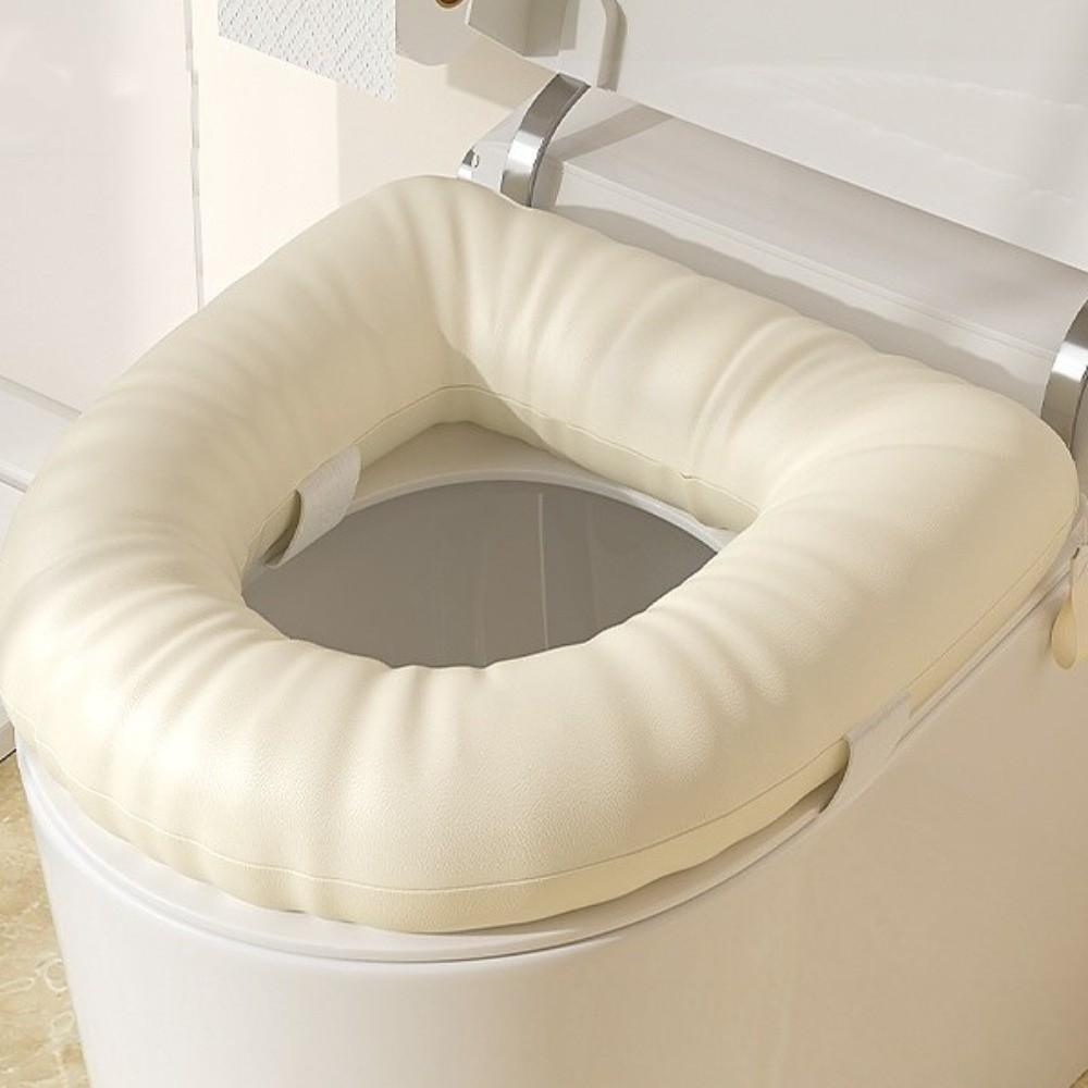 Thicken Raised PU Toilet Seat Waterproof Leather Toilet Seat Hygienic Toilet Seat Cover Household