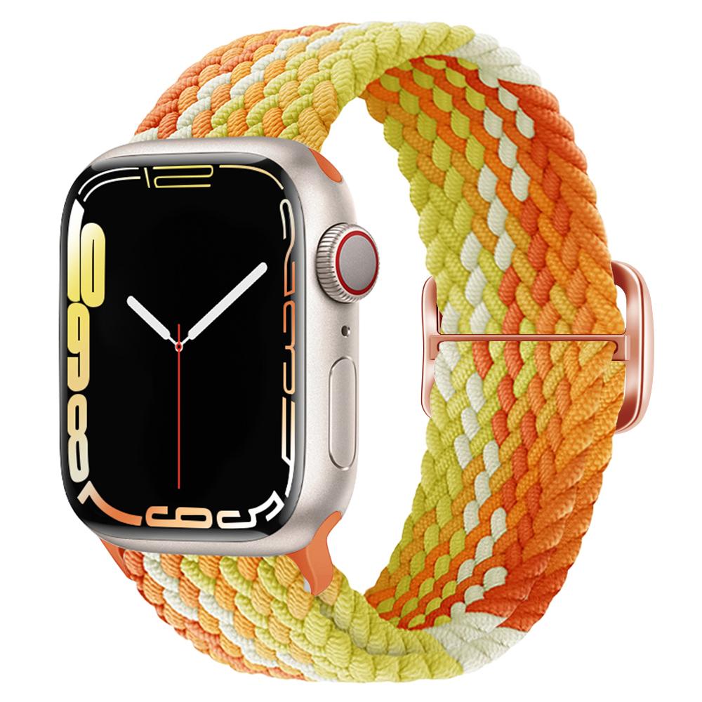 Нейлоновый ремешок для Apple Watch band 44 мм 45 мм 49 мм 42 мм 40 мм 41 мм 44 мм Эластичный плетеный браслет Solo correa Series 9 8 7 6 5 4 SE Ultra
