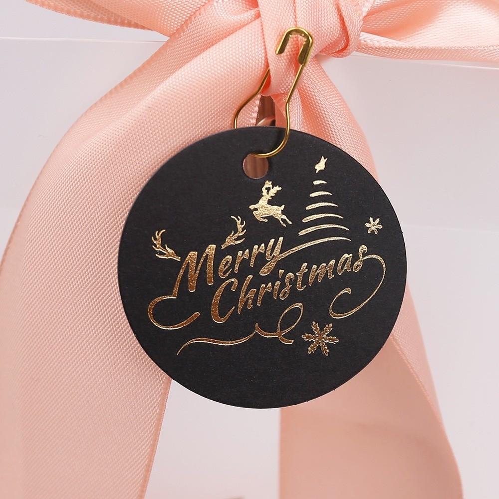 100Pcs White Red Paper Christmas Tags Handmade Cake Decor Tag Gift Labels Festive & Party Supplies