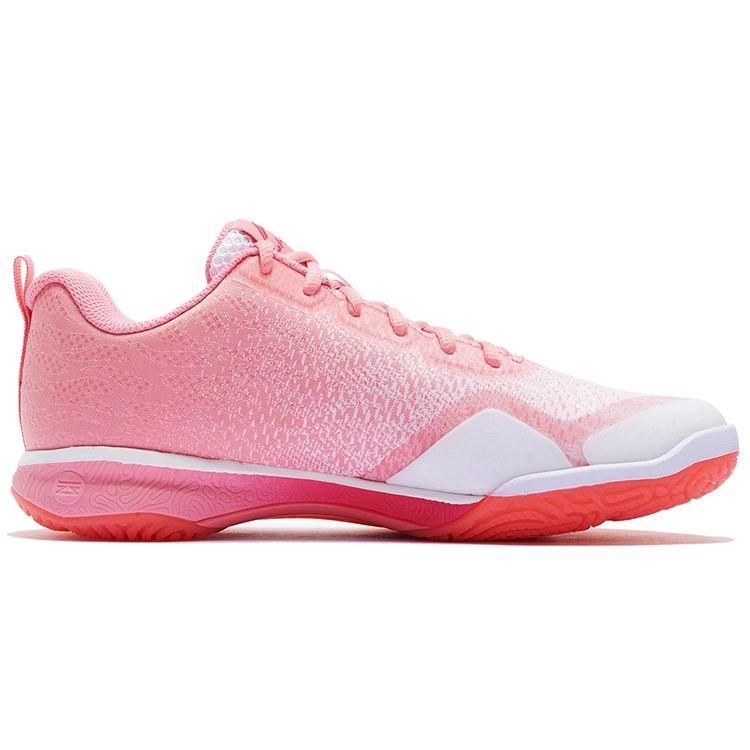 Li Ning Fabric TPU Gradient Shock Absorbing Non-Slip Wear-Resistant Breathable Lightweight Low-Top Badminton Shoes Women Sneaker Pink AYTP022-14
