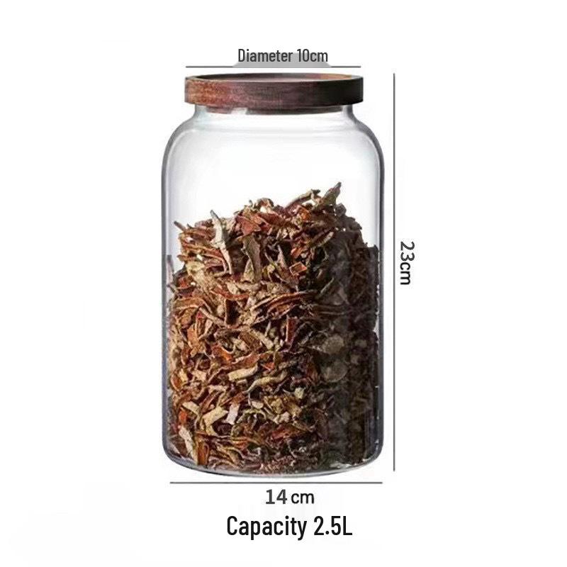 Высококачественная стеклянная банка для хранения сушеной мандариновой цедры - Герметичный контейнер для демонстрации лекарственного сырья