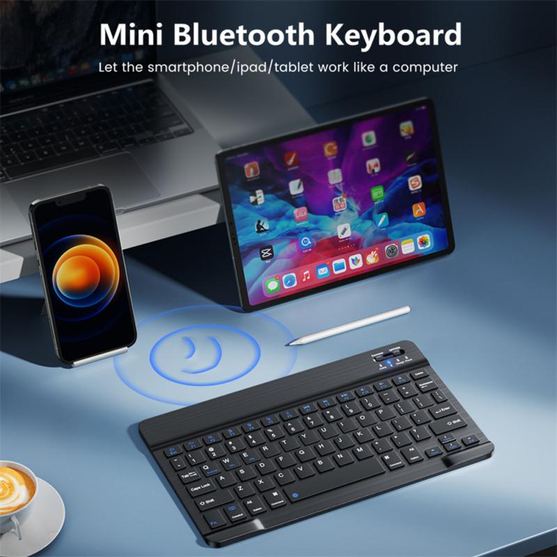 Mini Wireless Bluetooth-compatible Keyboard Mouse Set Rechargeable Compatible For Android Ios