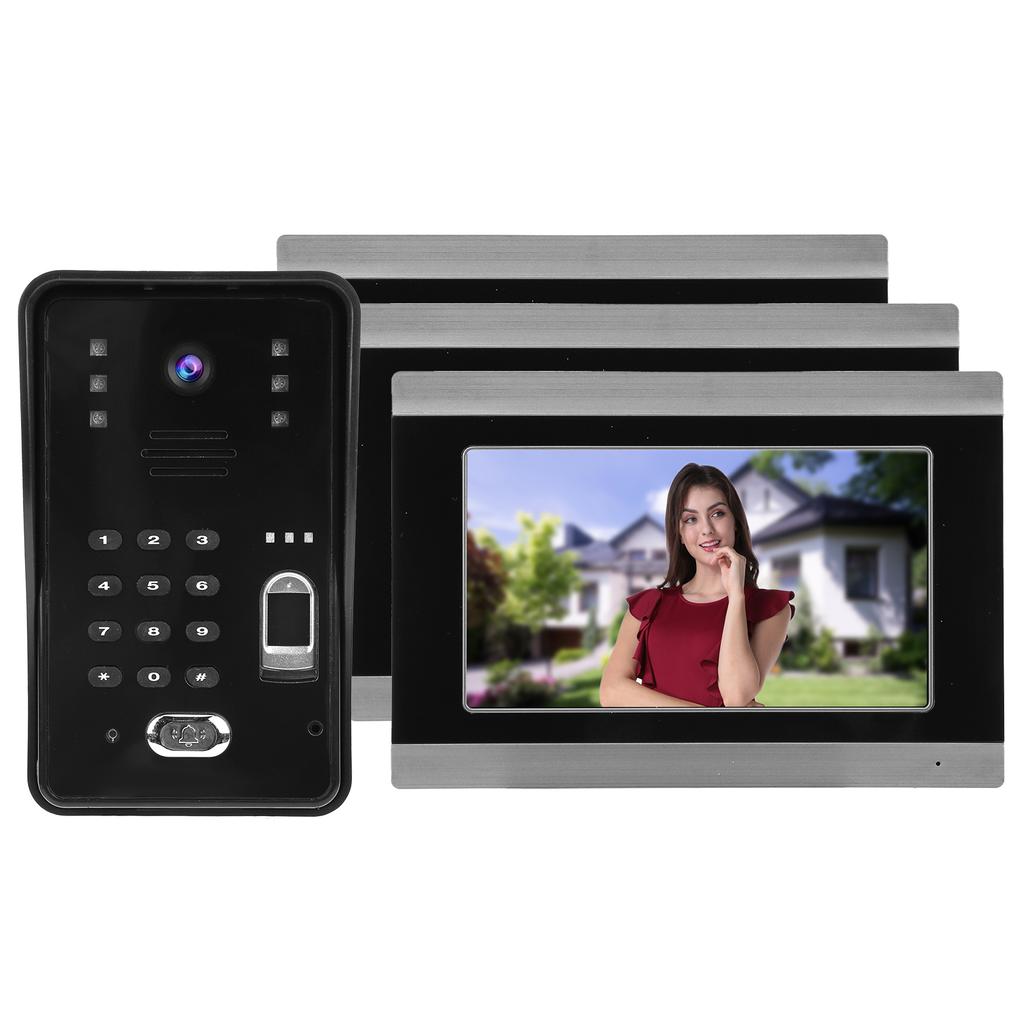 7in WiFi Video Doorbell Wired 3in1 Password with IC Fingerprint Access Control for TUYA Wifi APP